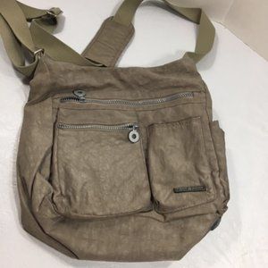 Neat Pack Crossbody Shoulder Bag - Anti-theft RFID Pocket -Taupe Color 10"x11"